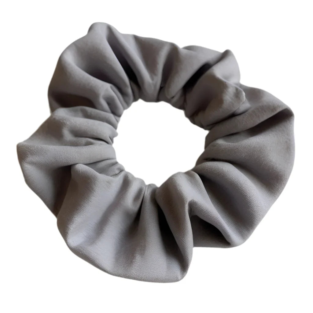 Gray Cotton Scrunchie - Soft, Stylish Hair Accessory - CertifiedScrunchies Incfront view