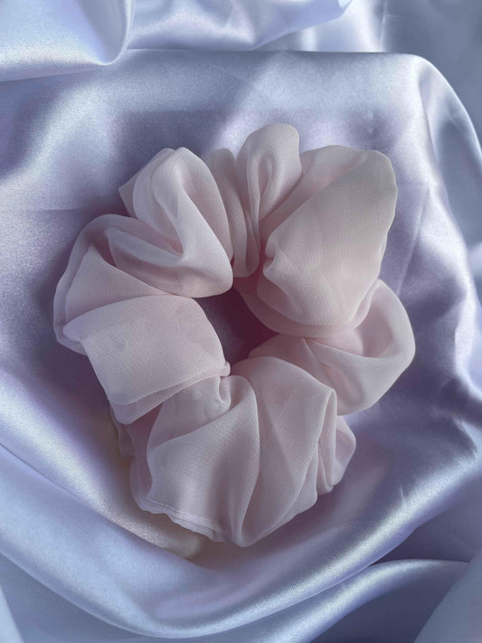 Light Pink Sheer: Elegant and Airy Fabric for Any Occasion - CertifiedScrunchies Incfront view
