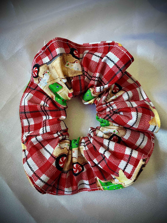 Gingerbread car Scrunchie - CertifiedScrunchies Incfront view