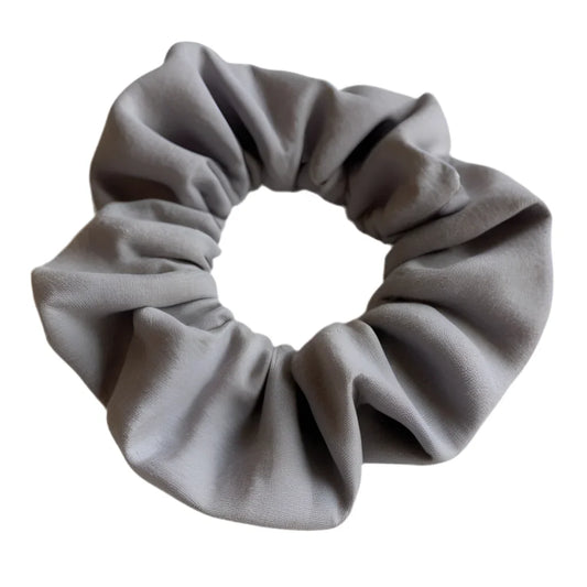 Gray Cotton Scrunchie - Soft, Stylish Hair Accessory - CertifiedScrunchies Incfront view