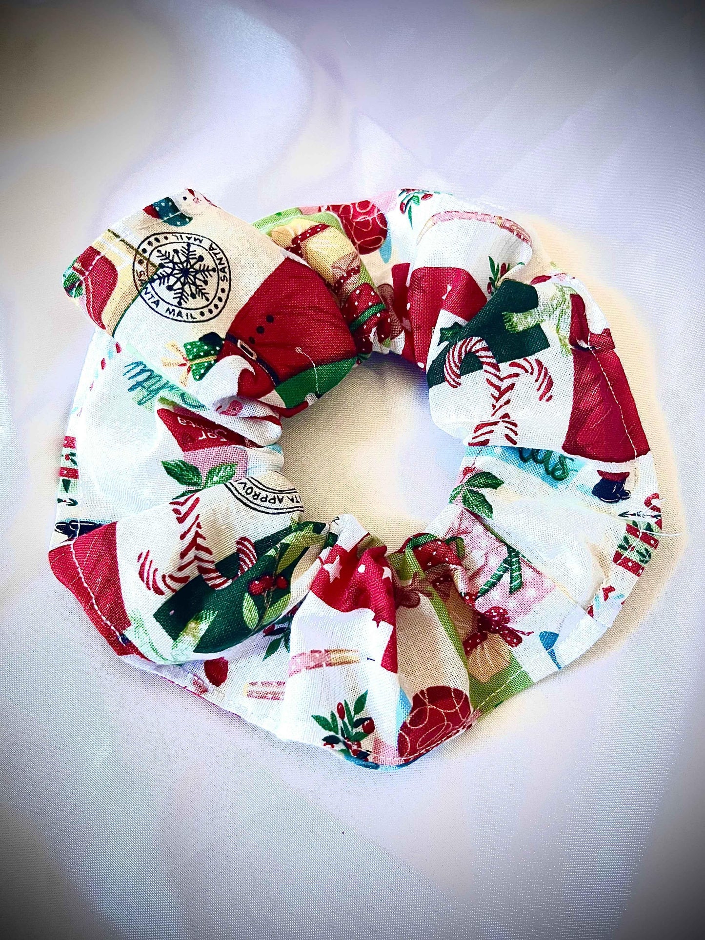 Christmas World Scrunchie - Festive Hair Accessory for the Holiday Season - CertifiedScrunchies Incfront view