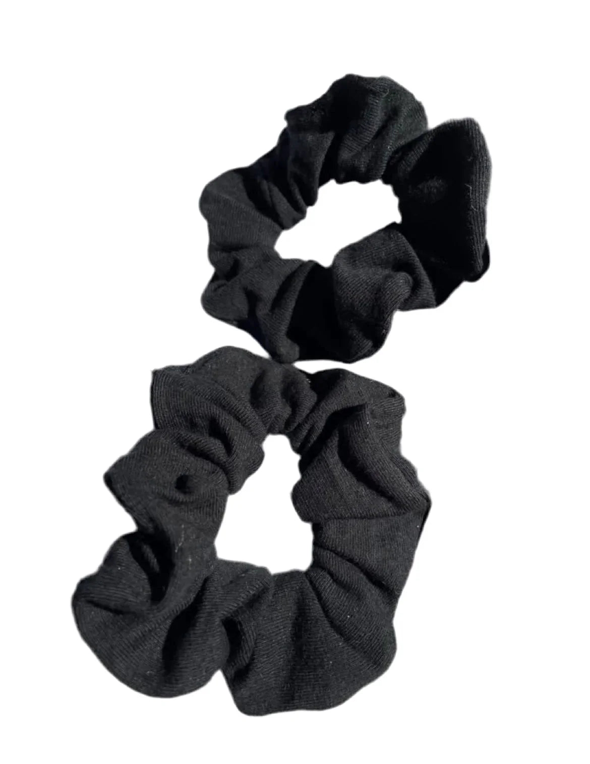 Black Cotton Mini Scrunchie for Effortless Style and Comfort - CertifiedScrunchies Incfront view