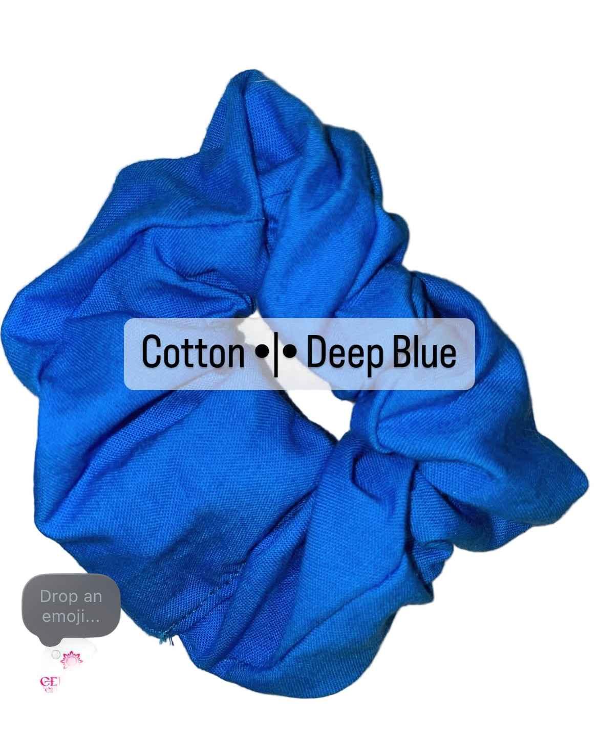 Deep Blue Scrunchie - CertifiedScrunchies Incfront view