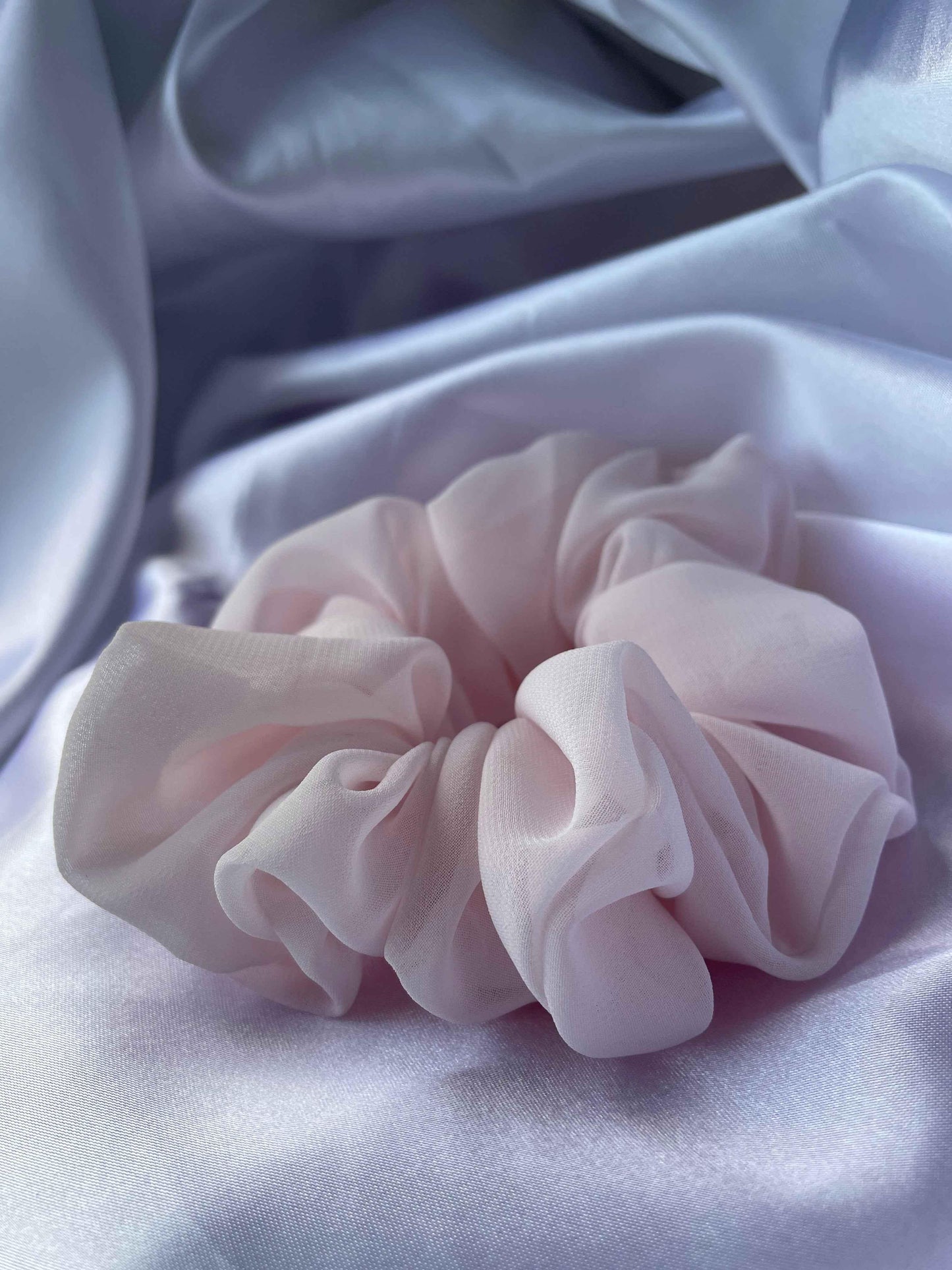 Light Pink Sheer: Elegant and Airy Fabric for Any Occasion - CertifiedScrunchies Incfront view
