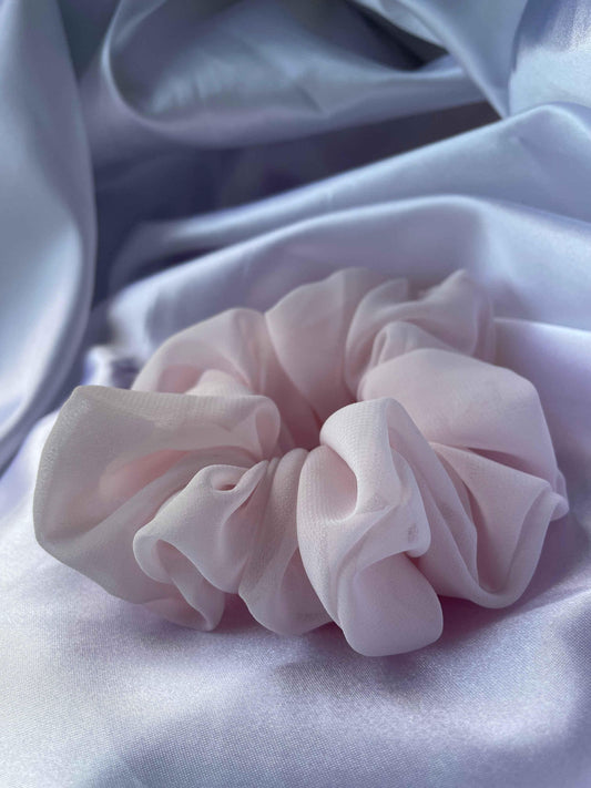 Light Pink Sheer: Elegant and Airy Fabric for Any Occasion - CertifiedScrunchies Incfront view