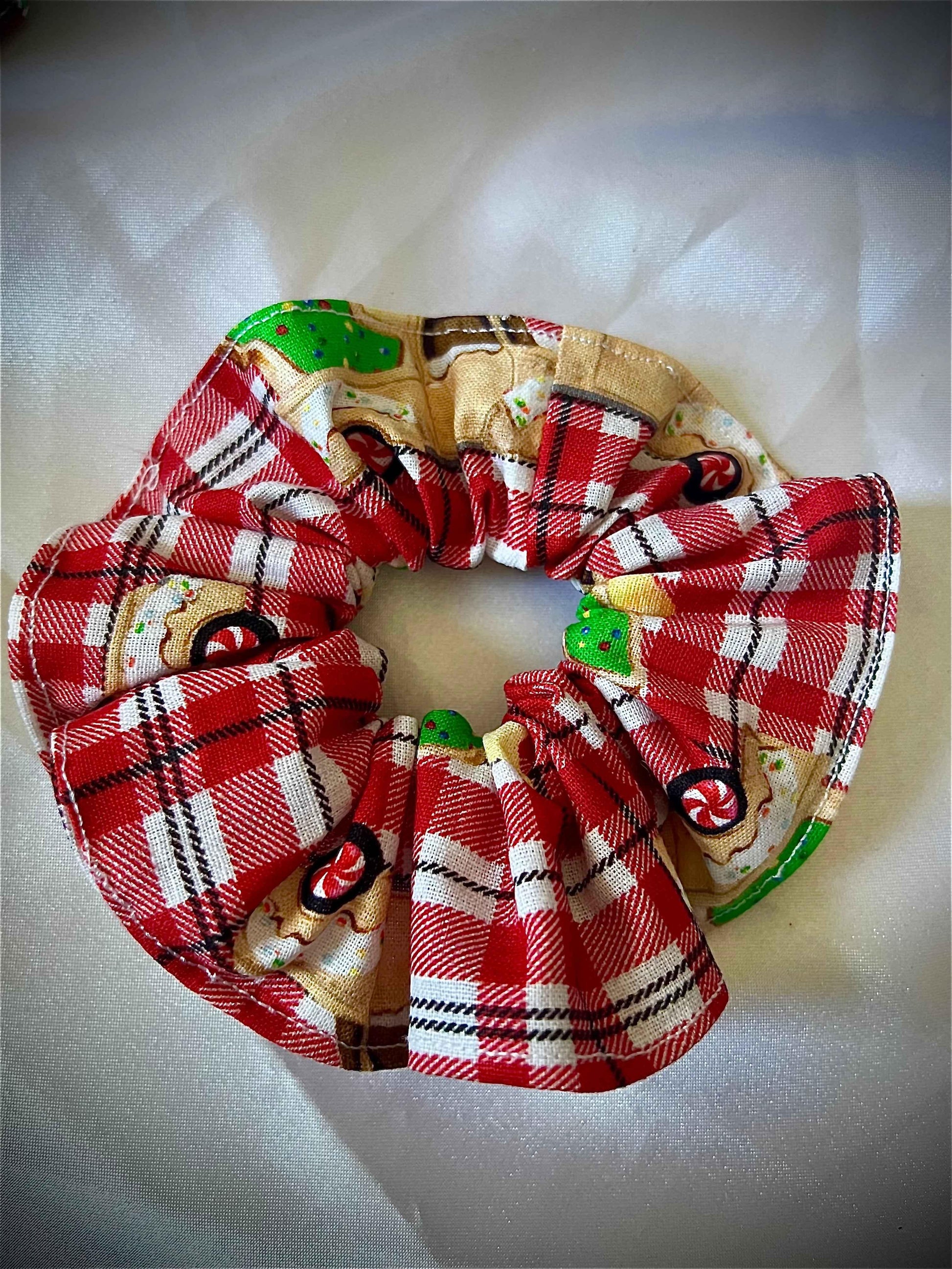 Gingerbread car Scrunchie - CertifiedScrunchies Incfront view