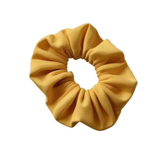 Cotton Yellow Scrunchie for Stylish Hair Accessories - CertifiedScrunchies Incfront view